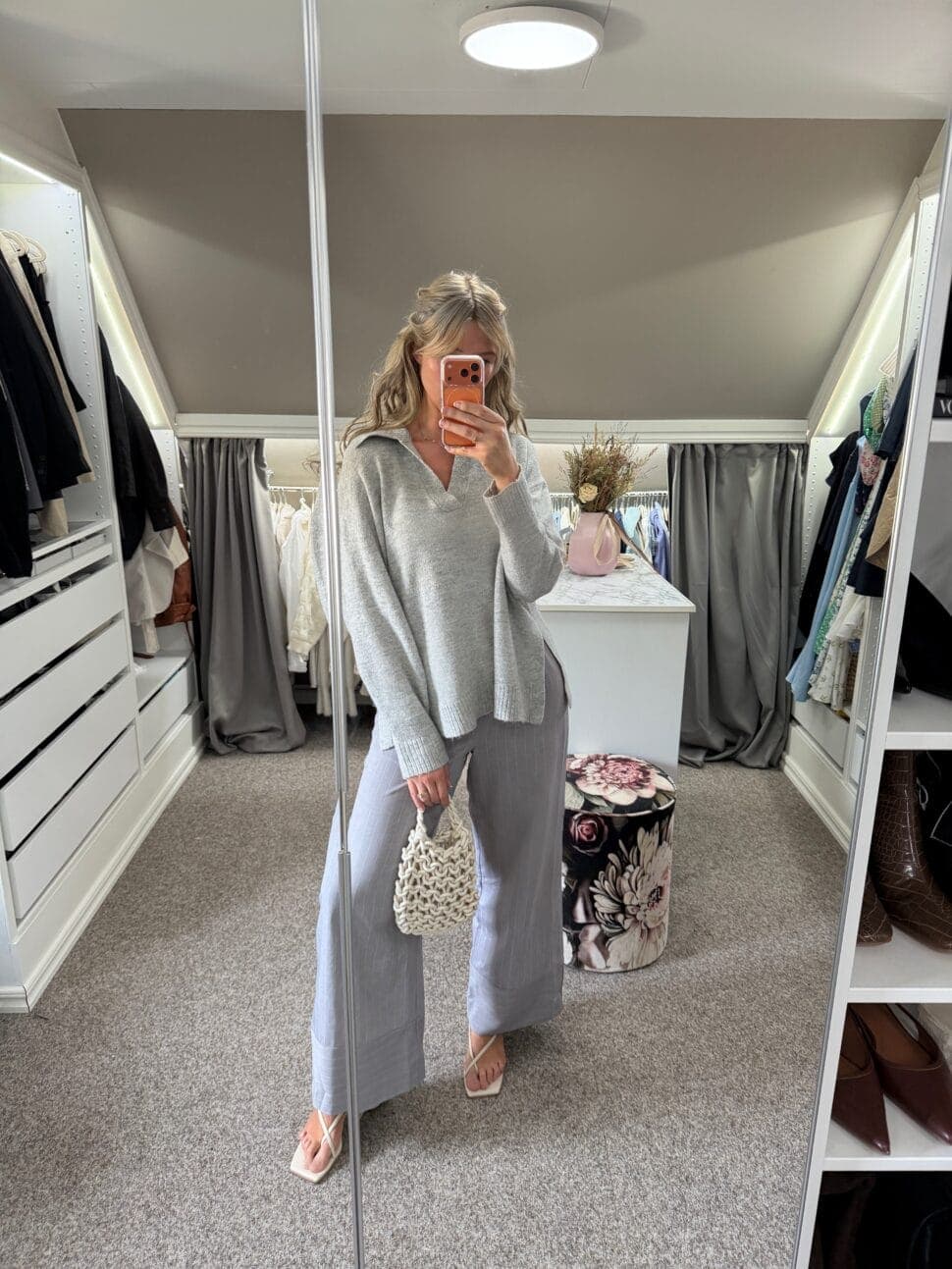 Ella wearing the perfect elevated casual look